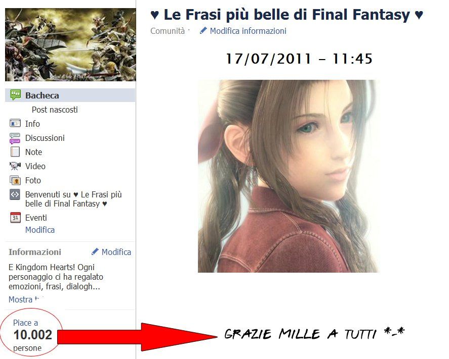 Le Frasi più belle di Final Fantasy Facebook page